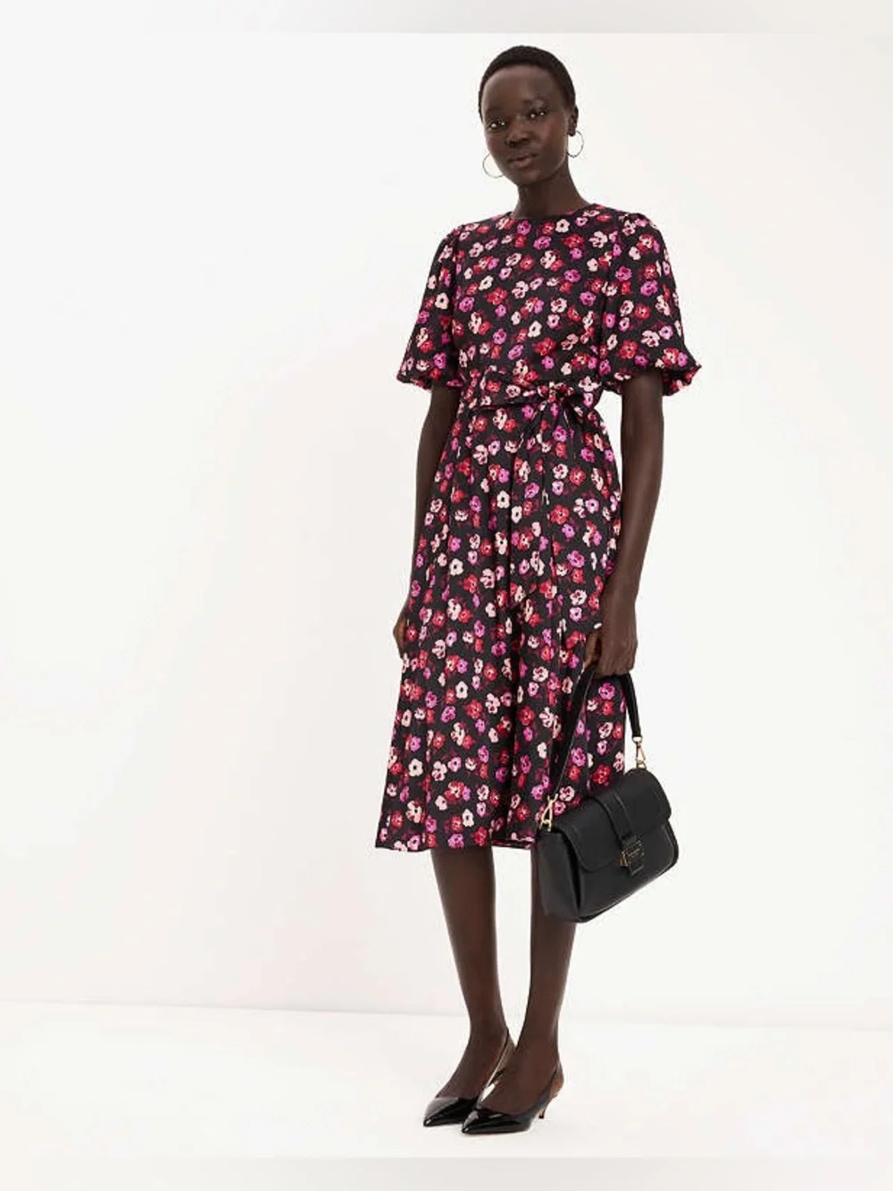 Kate Spade New York Fall Poppies Floral Matinee Belted Dress size 6 NWOT